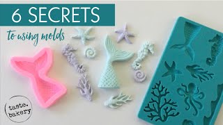 6 Secrets How to Use Silicone Molds for Fondant  Gumpaste  Modeling Chocolate  Marzipan  EASY [upl. by Llerraj]