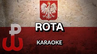 ROTA PIEŚNI PATRIOTYCZNE  instrumentalpodkładkaraoke z tekstem [upl. by Ahseiym]