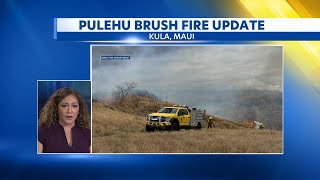 MFD still on scene of Maui brush fire near Pulehu and Omaopio Road [upl. by Piero]