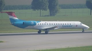 Luxair Embraer EMB145LU Flight LG9732 from Munich München to Luxemburg LXLGW [upl. by Eadith]