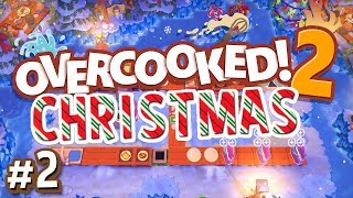 Overcooked 2 Xmas  2  Fruit Cake Carnage Kevins Christmas Cracker DLC Gameplay [upl. by Naivad]