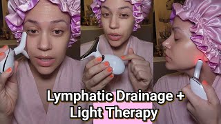 Facial Lymphatic Drainage amp Light Therapy Device  Does It Work [upl. by Asina838]