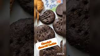 Chocolate Amaretti Cookies shorts shortvideo cookies almondcookies [upl. by Cardon363]