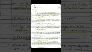 ICSE Class 10  The Circulatory System  Biology  Handwritten notes  icse semester2 [upl. by Adnylem]