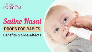 Nasal Saline Drops for Babies  How to Give amp Right Dose [upl. by Joana]