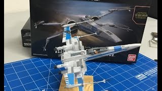 Building The BANDAI 172 Star Wars  The Force Awakens resistance Xwing fighter [upl. by Mcdowell556]