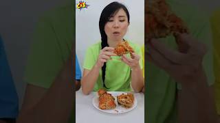 TANTANGAN MAKAN AYAM PEDAS SEDIKIT SEDANG BANYAK  tantangan makan ayamgoreng [upl. by Rochella]