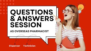 Questions amp Answers related to Overseas pharmacist Pharmacy technician and Dispenser [upl. by Basir639]