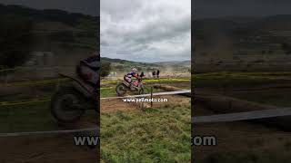 Vilde Marie Holt Womans Enduro Rider Crosses the logs Acerbis Cross Test Sunday GP Enduro Of Wales [upl. by Noe]