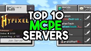 Top 10 Servers For Minecraft Bedrock 120 [upl. by Denby]