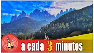 Músicas relaxantes com sons da natureza para aplicação de Reiki com sino a cada 3 minutos🔔🎶 [upl. by Dominik751]