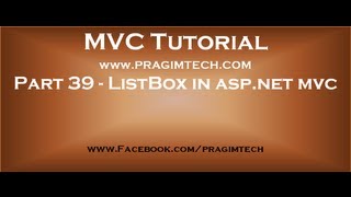 Part 39 ListBox in asp net mvc [upl. by Adyht]