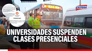 🔴🔵Paro de transportistas Universidades suspenden clases presenciales por huelga nacional [upl. by Carew]