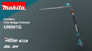 Makita 600mm 2358quot Cordless Pole Hedge Trimmer UN001G [upl. by Yhtur]