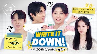 Cast of 20th Century Girl battle it out to see who knows their movie best  Write It Down ENG SUB [upl. by Carnes]