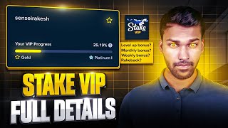 Stake VIP Levels Full Explained  Level Up Bonus Reload Monthly Bonus Rakeback [upl. by Lehsreh]