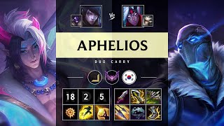 Aphelios ADC vs Varus Legendary  KR Master Patch 1418 [upl. by Dougald]