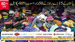 80 Off On 15 Pakistani Top Women Brands  New 50000 Suits  Winter 2024  Branded Cut Pieces [upl. by Demott]