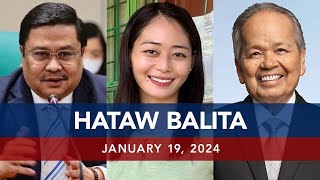 UNTV HATAW BALITA  January 19 2024 [upl. by Sinai220]