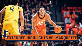 Marquette at Illinois  Extended Highlights  Big Ten Mens Basketball  Nov 14 2023 [upl. by Yelkrab]