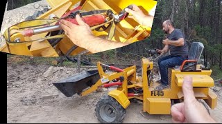 Chinese Mini Articulated Loader FL45 Hydraulic Cylinder No Tool Fix Load Capacity [upl. by Daphne]