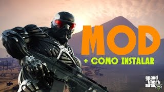 Como instalar el Crysis Mod  SKIN  GTA V PC MODS [upl. by Balling]