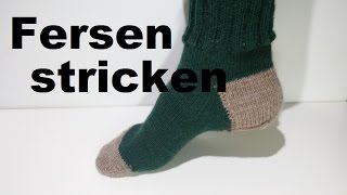 Fersen stricken  Käppchenferse  Socken stricken [upl. by Irtak]