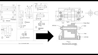 Technical Drawing TD Mechanical Drawing 2023 assembly drawing Past paper 2 [upl. by Laurinda688]