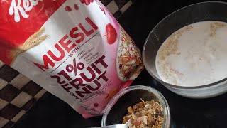 Kelloggs Muesli Fruit and Nuts Review  price weight preparation [upl. by Socher]