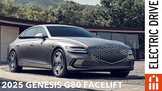 2025 Genesis Electrified G80 das Facelift für die Luxuslimousine  Electric Drive News [upl. by Ferris]