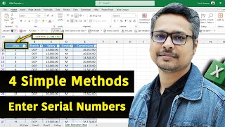 Excel Hacks 4 Simple Methods to Enter Serial Numbers Excel in English [upl. by Rodman]