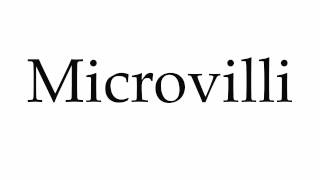 How to Pronounce Microvilli [upl. by Deb994]