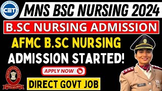 MNS BSc Nursing 2024  Application Form Started  Indian Army BSc Nursing 2024  bscnursing [upl. by Moor]