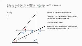 Winkelsätze Winkel im Dreieck bestimmen [upl. by Thad530]