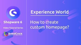 Shopware 6 tutorials  How to create custom home page [upl. by Kristian]