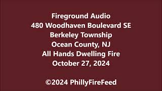 102724 480 Woodhaven Blvd SE Berkely Twp Ocean Co NJ All Hands Dwellimg Fire [upl. by Assiralk]