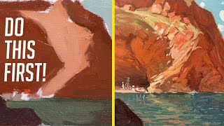 The one step that makes OIL PAINTING landscapes so much EASIER [upl. by Margie]