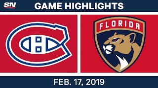 NHL Highlights  Canadiens vs Panthers  Feb 17 2019 [upl. by Desma]