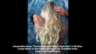 Gabi Blonde Invisible Open Braids aus Thermofiberhaar Magic Style Heat in Struktur Loose Wave [upl. by Yeltnerb]