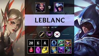 LeBlanc Mid vs Talon Godlike  KR Master Patch 1420 [upl. by Ahsehat576]