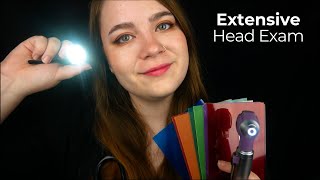 Extensive Head Examination Lots of Palpation Cranial Nerve Tests 🩺 ASMR Medical Roleplay [upl. by Anaej165]