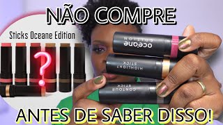 TESTE COMPLETO dos NOVOS STICKS Océane Edition Blush Contorno e Iluminador  Vale a Pena 🤨 [upl. by Rahmann298]