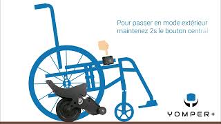 Comment installer et utiliser le Yomper  Assistance électrique pour fauteuil roulant manuel [upl. by Jethro2]