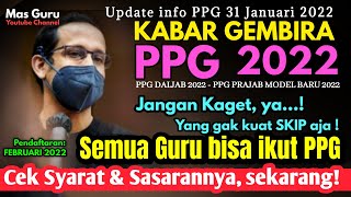 info PPG 2022 Cek SYARATSASARAN Sertifikasi guru 2022PPG dalam jabatan 2022PPG Pra jabatan 2022 [upl. by Ulane]