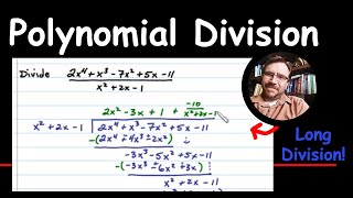 Polynomial Long Division with a Trinomial Divisor with a Remainder [upl. by Leemaj]