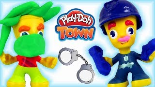 Play Doh Town • Policjant • Złodziej w Mieście • bajki i kreatywne zabawy [upl. by Rosamund]