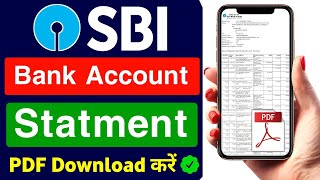 SBI Statement Download 2025  How to Download Statement From Net Banking  SBI Bank Statement [upl. by Tia]