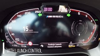 New BMW M850i xDrive G15  Launch Control Acceleration with amp without LC [upl. by Leba435]