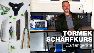 Gartengeräte schleifen Rasenmähermesser Gartenscheren etc  Special  Tormek LiveSchärfkurs [upl. by Siddon718]