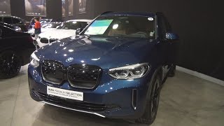 BMW iX3 Phytonic Blue Car 2021 Exterior Walkaround [upl. by Ttayw]